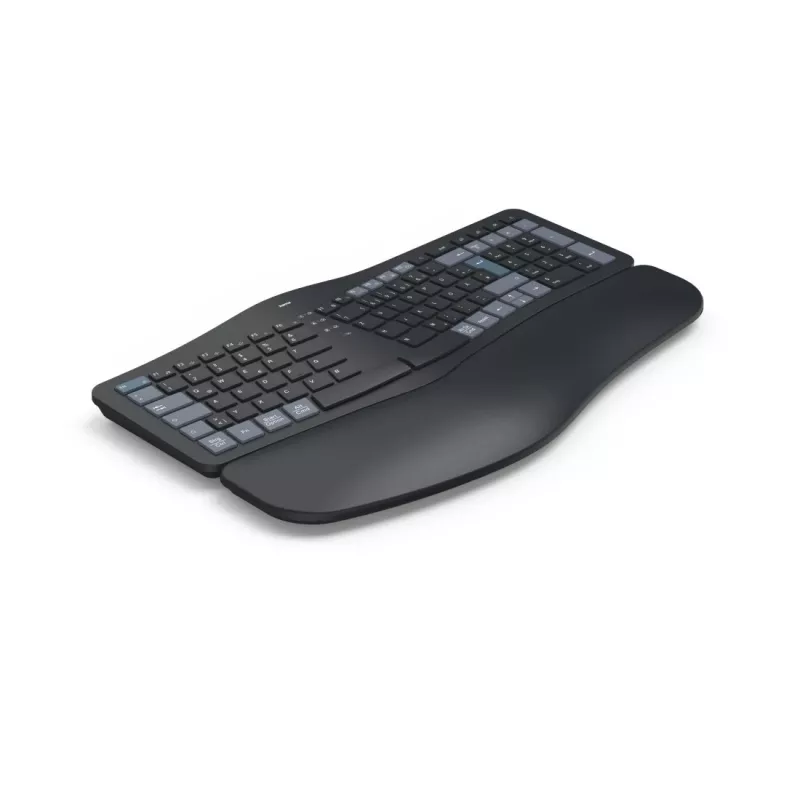 Hama WK-900 Ergo tastatūra Home/Office RF Wireless + Bluetooth QWERTZ vācu melna, zila, tumši pelēka