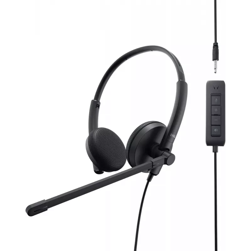 DELL WH1022 Austiņas ar vadu, galvas saite, zvaniem/mūzikai, USB Type-A, melnas