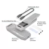 ACT USB 40Gbps M.2 2280 NVMe / PCIe SSD ārējais korpuss, bezinstrumentu montāža
