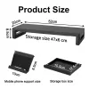 Monitora statīvs EQUIP Ergonomic Monitor Stand ar USB (USB-A x4, USB-C x1), brīvi stāvošs, 25 kg, melns