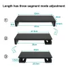 Monitora statīvs EQUIP Ergonomic Monitor Stand ar USB (USB-A x4, USB-C x1), brīvi stāvošs, 25 kg, melns