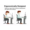 Monitora statīvs EQUIP Ergonomic Monitor Stand ar USB (USB-A x4, USB-C x1), brīvi stāvošs, 25 kg, melns