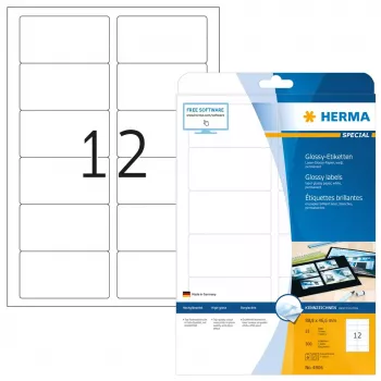 Pašlīmējošās printera etiķetes HERMA Labels A4 88,9x46,6 mm