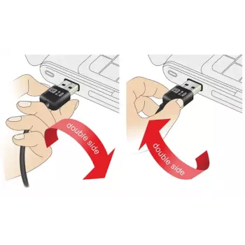 USB kabelis DeLOCK 5m USB 2.0 A - miniUSB vīriešu/vīriešu 83381 Melns