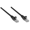 Intellinet tīkla vads, Cat5e, 0.25m, Melns, CCA, U/UTP, PVC, RJ45, zeltīti kontakti, Snagless, Booted, Mūža garantija