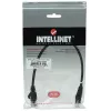 Intellinet tīkla vads, Cat5e, 0.25m, Melns, CCA, U/UTP, PVC, RJ45, zeltīti kontakti, Snagless, Booted, Mūža garantija