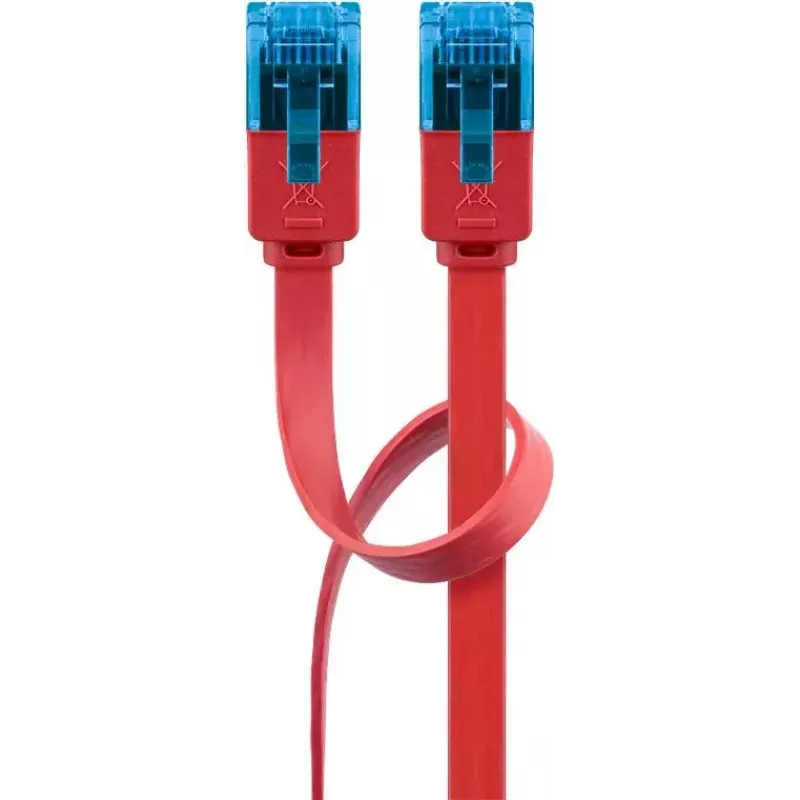 Goobay Flat Patch Cable CAT 6A U/UTP Sarkans 0,5m