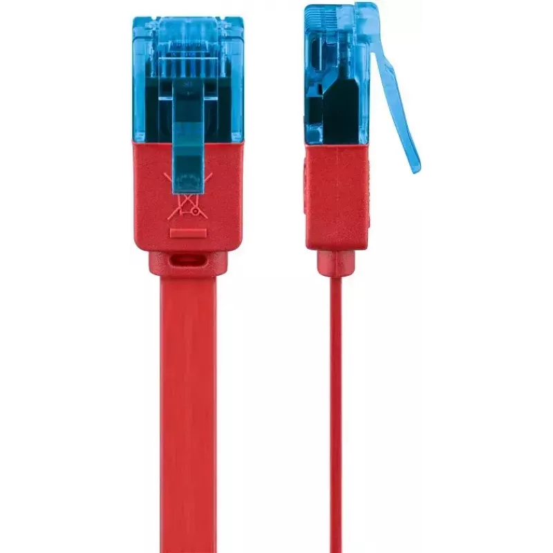 Goobay Flat Patch Cable CAT 6A U/UTP Sarkans 0,5m