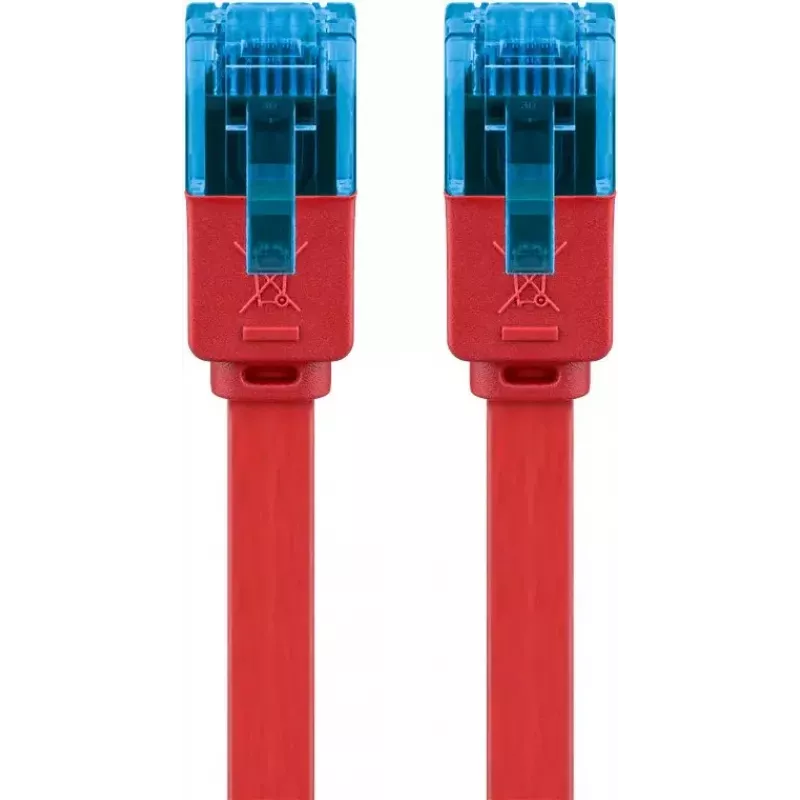 Goobay Flat Patch Cable CAT 6A U/UTP Sarkans 0,5m