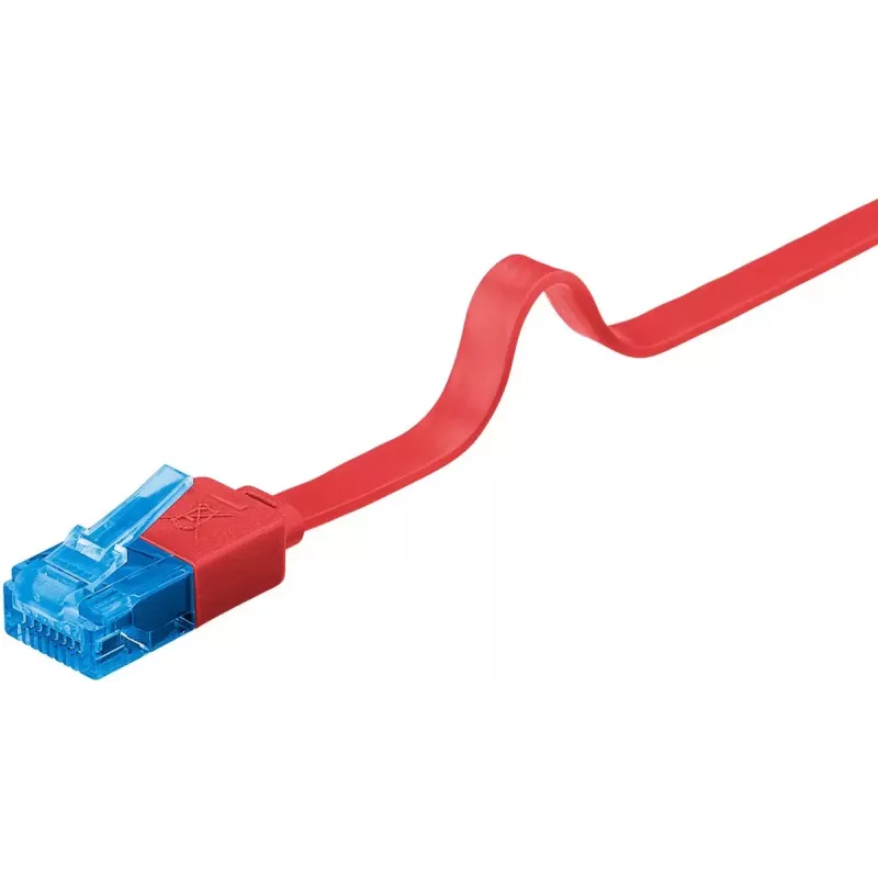 Goobay Flat Patch Cable CAT 6A U/UTP Sarkans 0,5m