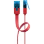 Goobay Flat Patch Cable CAT 6A U/UTP Sarkans 0,5m