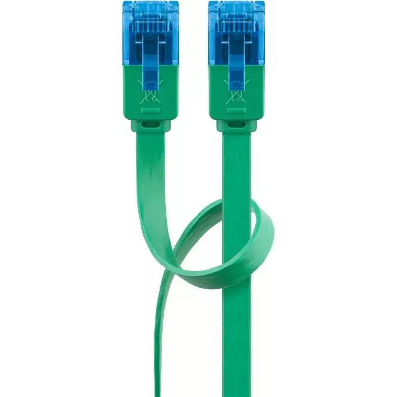Goobay CAT 6A plakanais tīkla kabelis U/UTP 1m Zaļš RJ-45