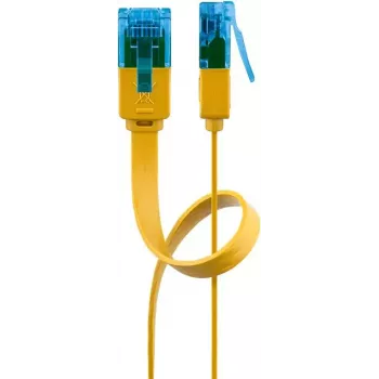 Plakans tīkla kabelis Goobay CAT 6A U/UTP Dzeltens 2m