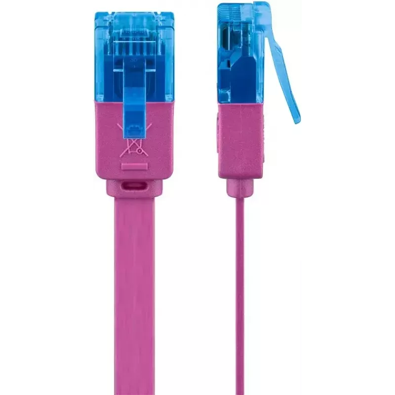 Plakans tīkla vads Goobay CAT 6A U/UTP Violeta 2m