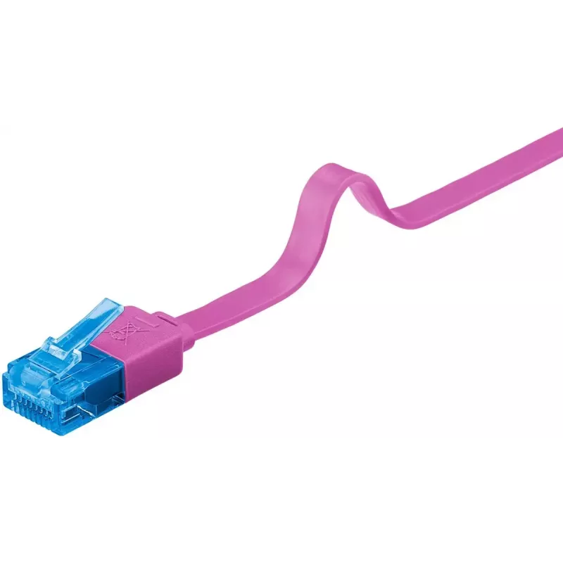 Plakans tīkla vads Goobay CAT 6A U/UTP Violeta 2m