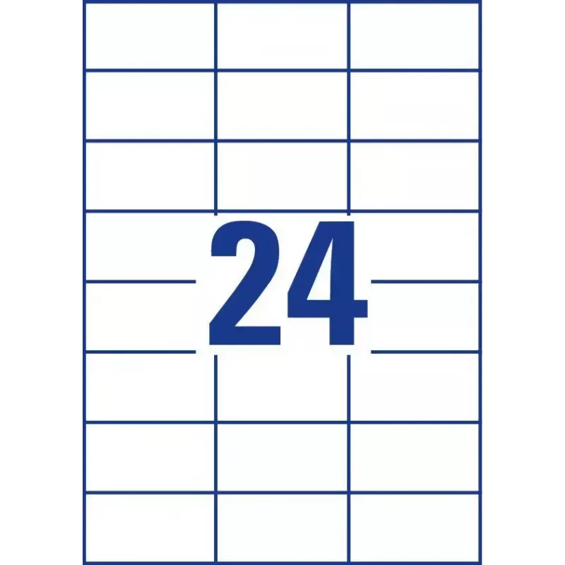 Pašlīmējošās etiķetes Avery Zweckform 6173 Taisnstūrveida Pastāvīgās Baltas — 720 gab.