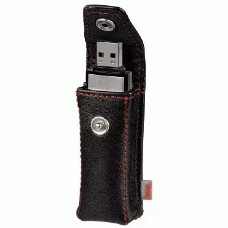 Hama USB zibatmiņas maciņš “Fashion”, melns, ādas imitācija