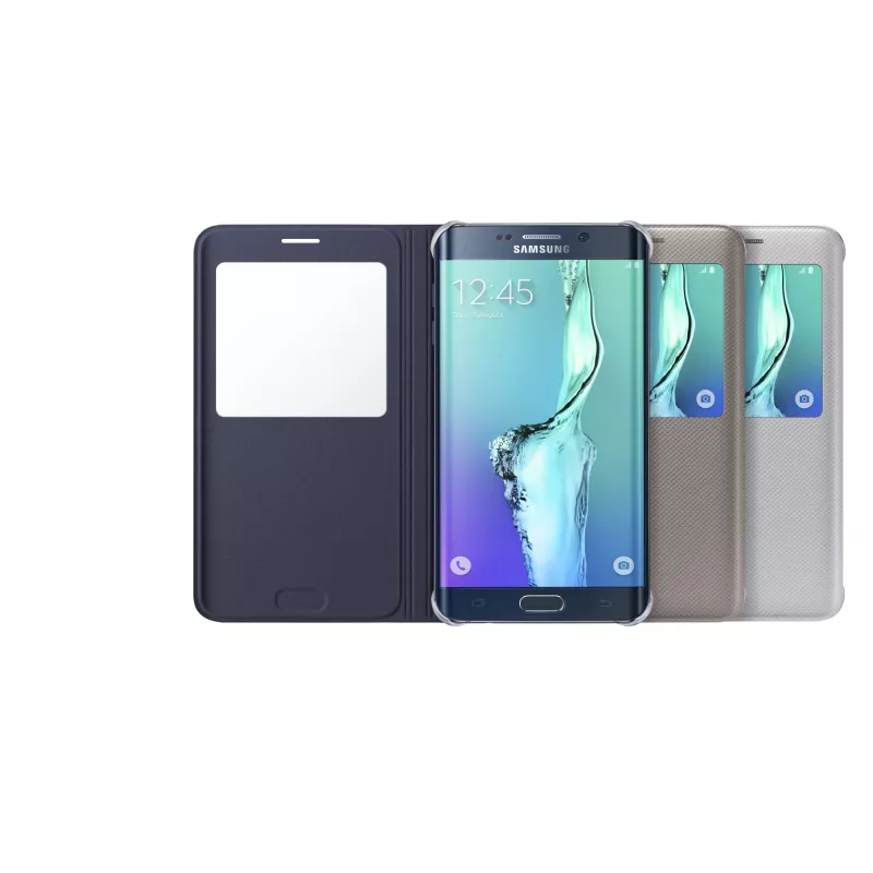 Samsung EF-CG928 S-View Flip vāciņš Galaxy S6 edge+ Melns, Zils
