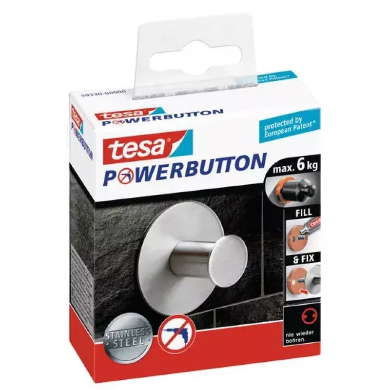 Āķis dvieļiem TESA Powerbutton 59330
