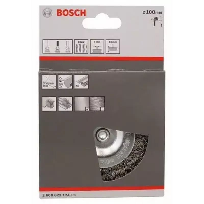 Stiepļu sukas rats Bosch 2 608 622 124 10 cm Kāta diametrs 6 mm