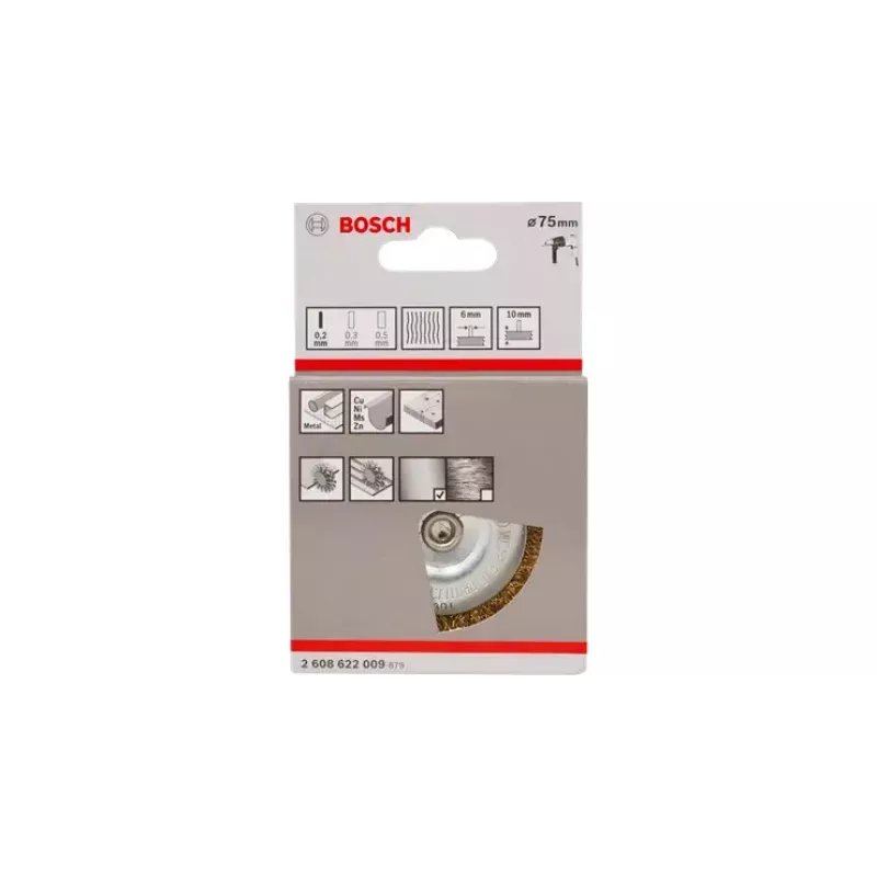 Stiepļu ritenis Bosch 2608622009 7,5 cm, misiņa pārklājums