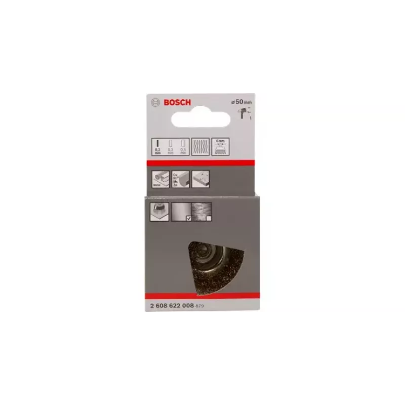 Stiepļu birstes kauss gofrēts ar misiņa pārklājumu Bosch 2608622008 Diametrs 5 cm