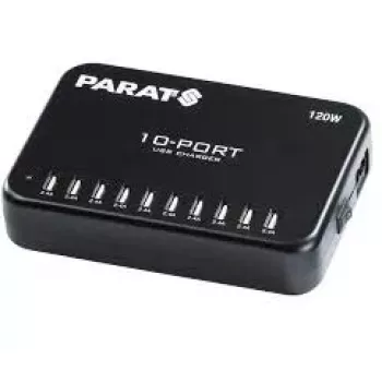 Lādētājs Parat Paraproject MC10 10 portu USB 2.0 120W melns