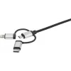 USB kabelis Renkforce RF-4600467 0,5m USB A USB C/Micro-USB B/Lightning pelēks