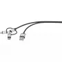 USB kabelis Renkforce RF-4600467 0,5m USB A USB C/Micro-USB B/Lightning pelēks