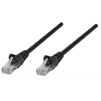 Intellinet tīkla vads, Cat6, 7,5 m, Melns, Vara, U/UTP, PVC, RJ45, apzeltīti kontakti, Snagless, Booted, Mūža garantija
