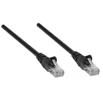 Intellinet tīkla vads, Cat6, 7,5 m, Melns, Vara, U/UTP, PVC, RJ45, apzeltīti kontakti, Snagless, Booted, Mūža garantija