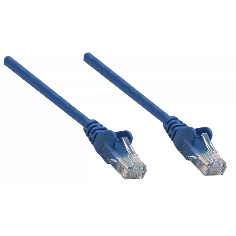 Intellinet tīkla vads, Cat6, 7,5m, Zils, Varš, U/UTP, PVC, RJ45, Apzeltīti kontakti, Snagless, Booted, Mūža garantija