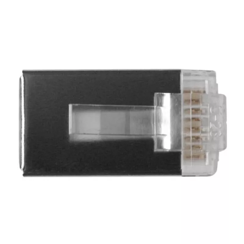 ACT RJ45 (8P/8C) CAT6 ekranēts modulārais savienotājs apaļajam kabelim ar viendzīslu vai savītu dzīslu vadiem