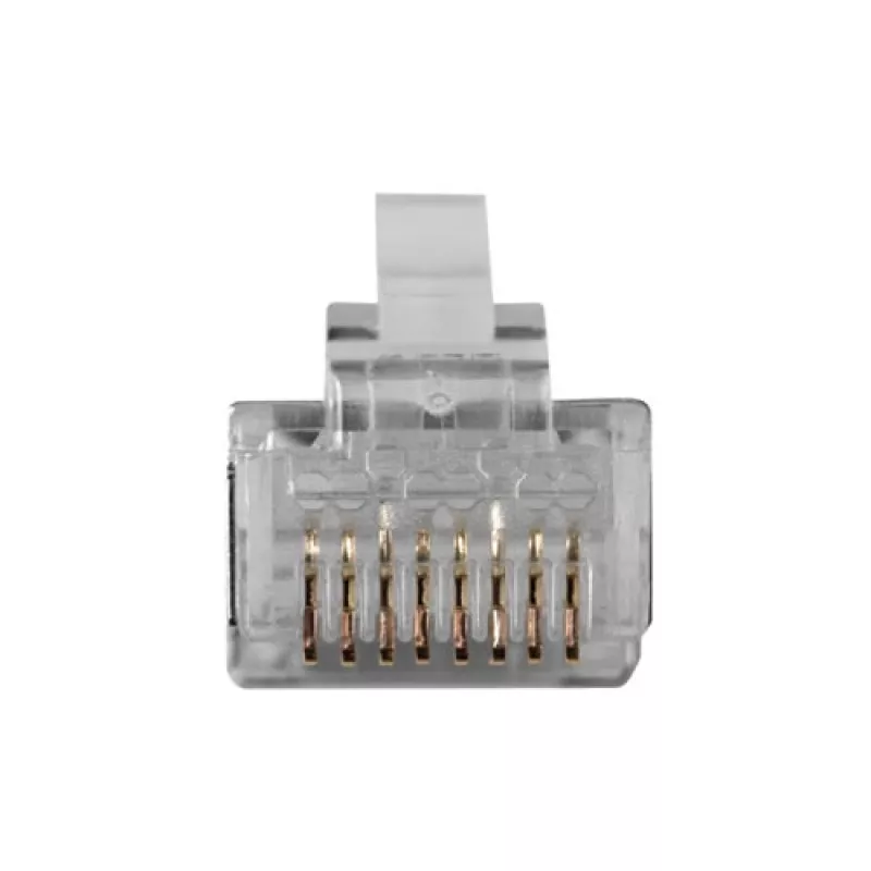 ACT RJ45 (8P/8C) CAT6 ekranēts modulārais savienotājs apaļajam kabelim ar viendzīslu vai savītu dzīslu vadiem