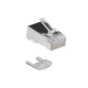 ACT RJ45 (8P/8C) CAT6 ekranēts modulārais savienotājs apaļajam kabelim ar viendzīslu vai savītu dzīslu vadiem