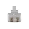 ACT RJ45 (8P/8C) CAT6 modulārais savienotājs apaļajam kabelim ar cietiem vai dzīslu vadītājiem