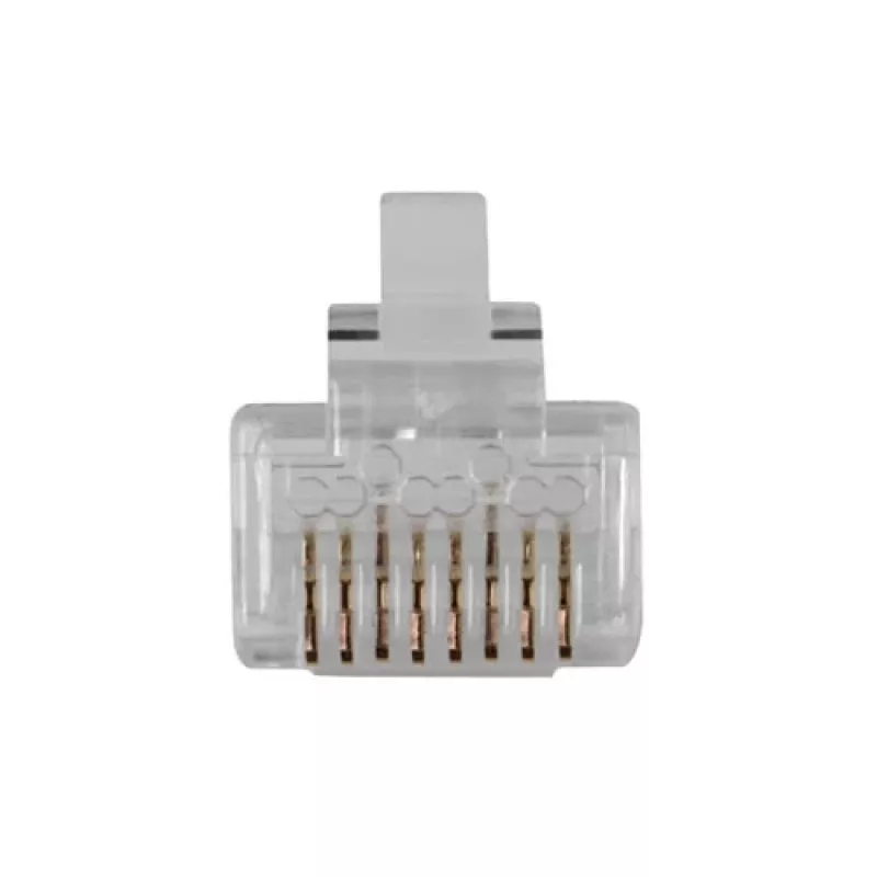 ACT RJ45 (8P/8C) CAT6 modulārais savienotājs apaļajam kabelim ar cietiem vai dzīslu vadītājiem