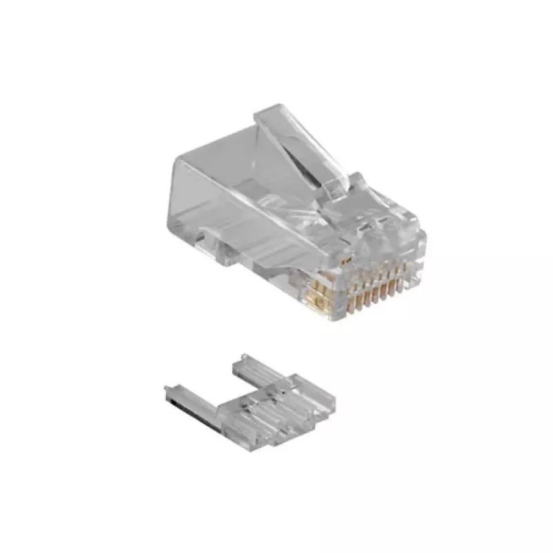 ACT RJ45 (8P/8C) CAT6 modulārais savienotājs apaļajam kabelim ar cietiem vai dzīslu vadītājiem