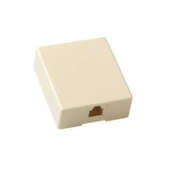 ACT Modulārā virsmas telefona ligzda viena RJ-12, bēša, ABS plastmasa, 40x50x1.2 mm
