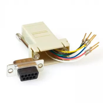 ACT Montējams Smagās Slodzes Adapteris RJ-45 Sievišķais uz 9-polu D-Sub Vīrišķo
