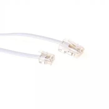 ACT White 5m plakans telefona kabelis ar RJ11 un RJ45 savienotājiem