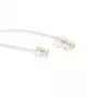 ACT White 5m plakans telefona kabelis ar RJ11 un RJ45 savienotājiem