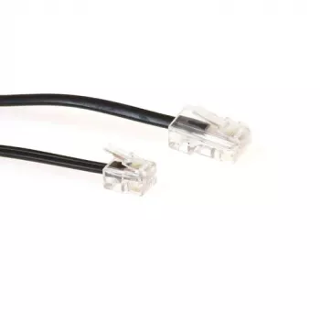 ACT Black 5 metru plakans telefona kabelis ar RJ11 un RJ45 savienotājiem