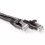 ACT Black 1 m U/UTP CAT6A patch kabelis ar RJ45 savienotājiem, aizsargāts pret aizķeršanos