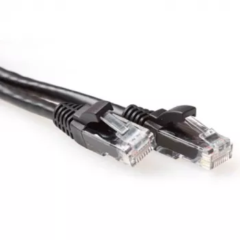 ACT Black 10 metru U/UTP CAT6A patch vads ar RJ45 savienotājiem, nesprādzējams