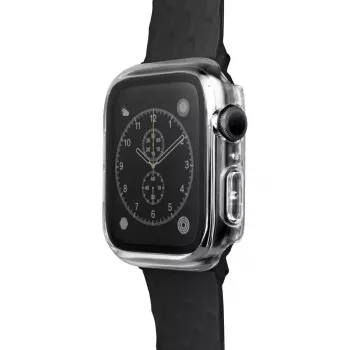 Aizsargmaciņš LAUT Shield Apple Watch 40–41 mm — caurspīdīgs stikls un polikarbonāts