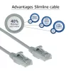 ACT Grey 10m LSZH U/UTP CAT6 plānā datu centra savienojuma kabelis ar RJ45 savienotājiem