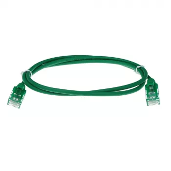 ACT Green 7 m LSZH U/UTP CAT6 datacenter slimline patch kabelis ar snagless RJ45 savienotājiem