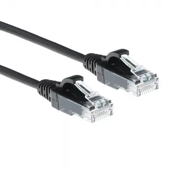 ACT Black 7 metru LSZH U/UTP CAT6 datacentra plānais plāksteris ar RJ45 savienotājiem