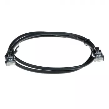 ACT Black 7 metru LSZH U/UTP CAT6 datacentra plānais plāksteris ar RJ45 savienotājiem